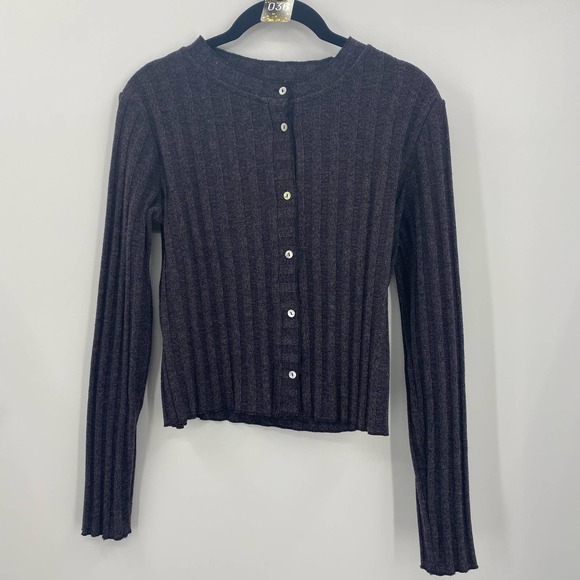 Zara Sweaters - Zara Cropped Button Down Gray Sweater Size Large NWOT